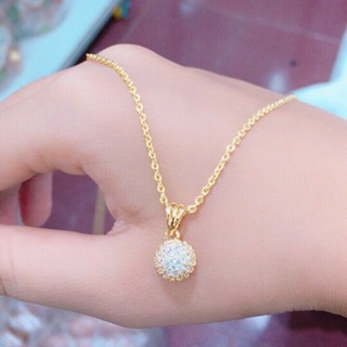 Dây chuyền nữ mặt cầu đồng non cao cấp siêu bền trẻ trung