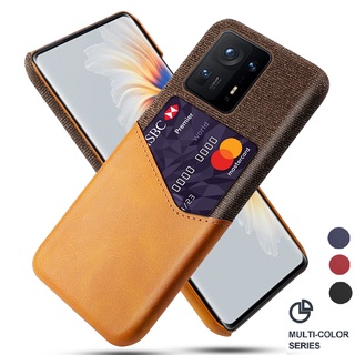 Ốp Điện Thoại Vải Mỏng Phong Cách Doanh Nhân Chống Sốc + Ngăn Đựng Thẻ Bằng Da Cho Xiaomi Mi Mix 4 Mix 3 2s 2