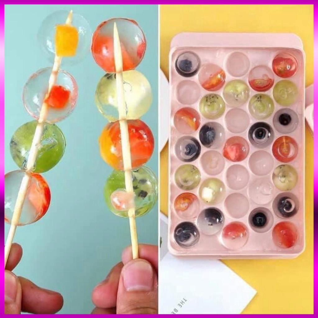 KHAY LÀM ĐÁ, LÀM THẠCH BI TRÒN THẾ HỆ MỚI LOẠI 33 VIÊN | BigBuy360 - bigbuy360.vn