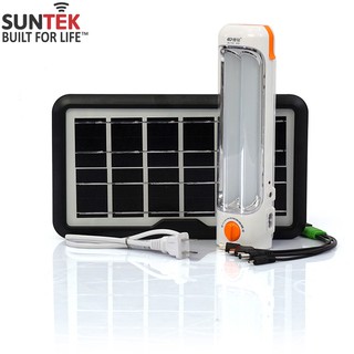 COMBO Đèn LED Tích Điện SUNTEK KM-7728 4.6W & Tấm Pin Năng Lượng Mặt Trời 638 6V/3.8W - Hàng Chính Hãng - Bảo hành 1 năm