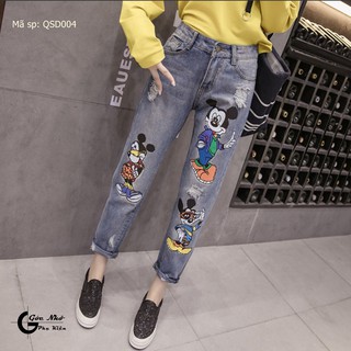 Quần jean mickey Quảng Châu sịn