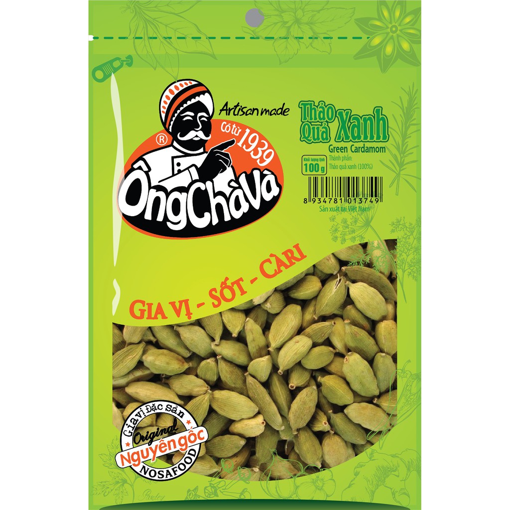 Thảo Quả Xanh Ông Chà Và 100gr (Green Cardamom)