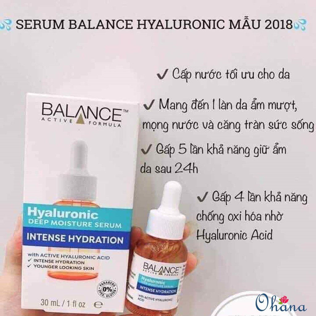 Tinh Chất Cấp Nước, Dưỡng Ẩm Da Balance Active Formula Hyaluronic Deep Moisture Serum 30ml