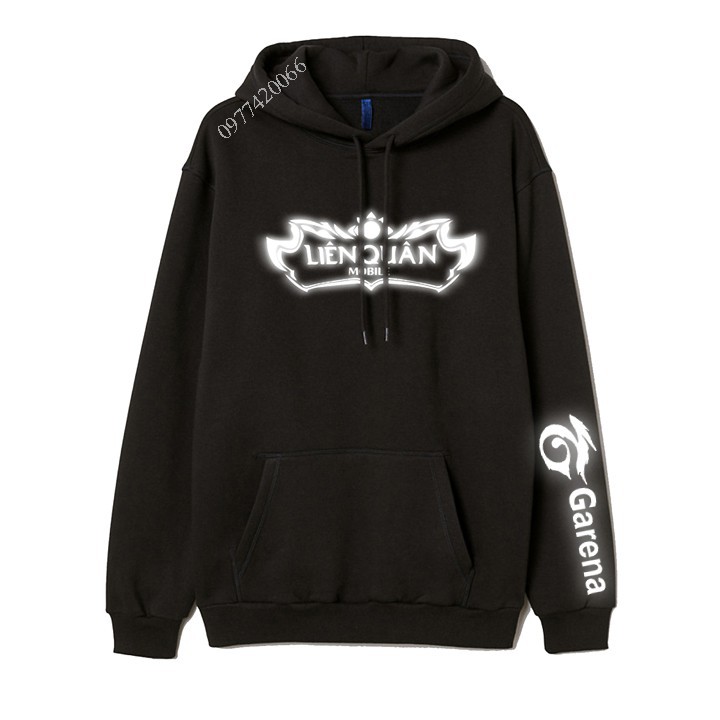 HOT - Áo hoodie Liên Quân phản quang, áo hoodie Liên Quân Mobile phản quang hình in cực chất