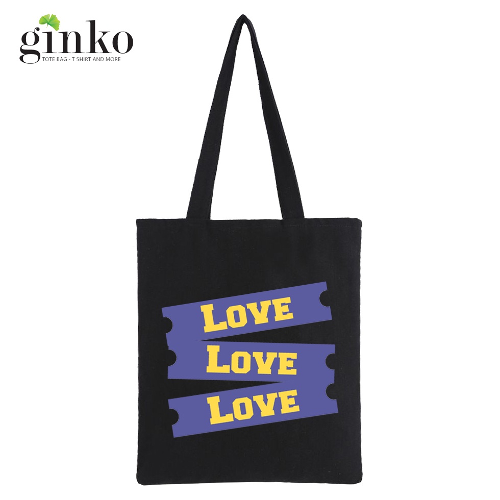 Túi tote vải GINKO dây kéo in hình retro style collection 1