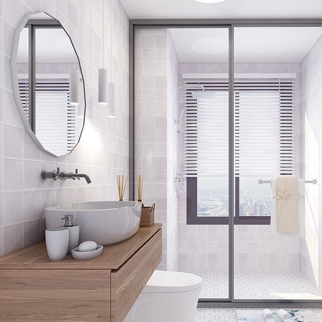 Giấy Dán Tường Bằng Chất Liệu vinyl Dày Dặn Chống Thấm Nước / Dầu Mỡ Tiện Dụng Cho Nhà Bếp / Nhà Tắm