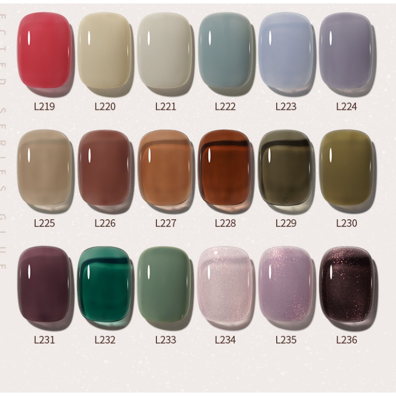 ♕Bole Sơn Móng Tay Trong Suốt Màu Thạch 38 Màu Keo Dán Móng Nhựa Resin Màu Nude Trong Suốt Sơn Bóng Led Uv Ngâm Cho Tiệm Làm Móng Upbest