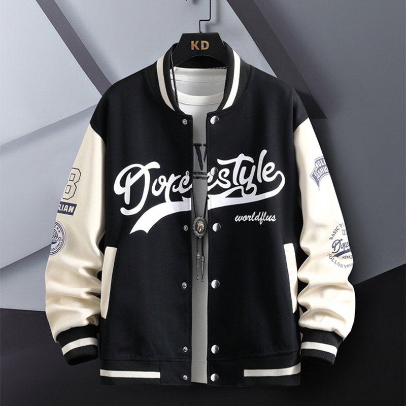Áo Khoác Bomber Bóng Chày Unisex Nam Nữ Phối Hoạ Tiết Thêu Form Rộng Thời Trang Zenkonu AO KHOAC NAM 045V2