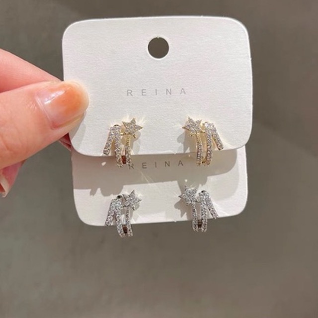 bông tai hình ngôi sao xẹt siêu dễ thương