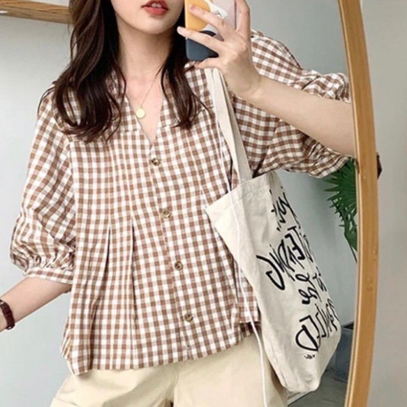 [AMANDA]set áo kẻ caro phối quần short be basic..Set áo kẻ caro kèm quần đùi đũi siêu xinh | WebRaoVat - webraovat.net.vn