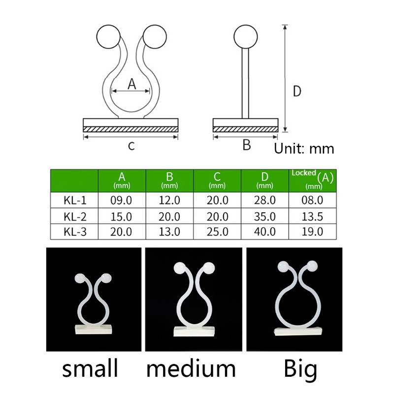 Set 100 Kẹp Cố Định Dây Leo Bằng Nhựa Tiện Dụng