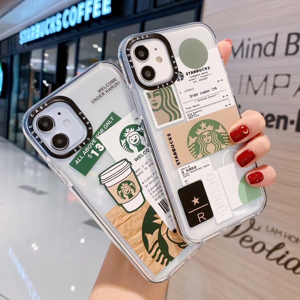 Ốp Điện Thoại TPU Họa Tiết Starbucks Cho iPhone 14 Pro Max 13 Pro Max 6 7 8plus X / XS / XR / XS Max / 11 Pro Max / 12 Pro Max case
