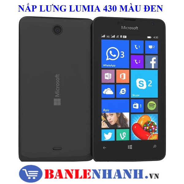 NẮP LƯNG LUMIA 430 MÀU ĐEN[VỎ ZIN, XỊN]