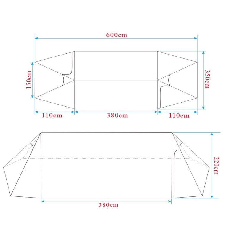 Tăng vải TC 6m- 3,5m chống nắng, chống nóng, chống mưa tốt