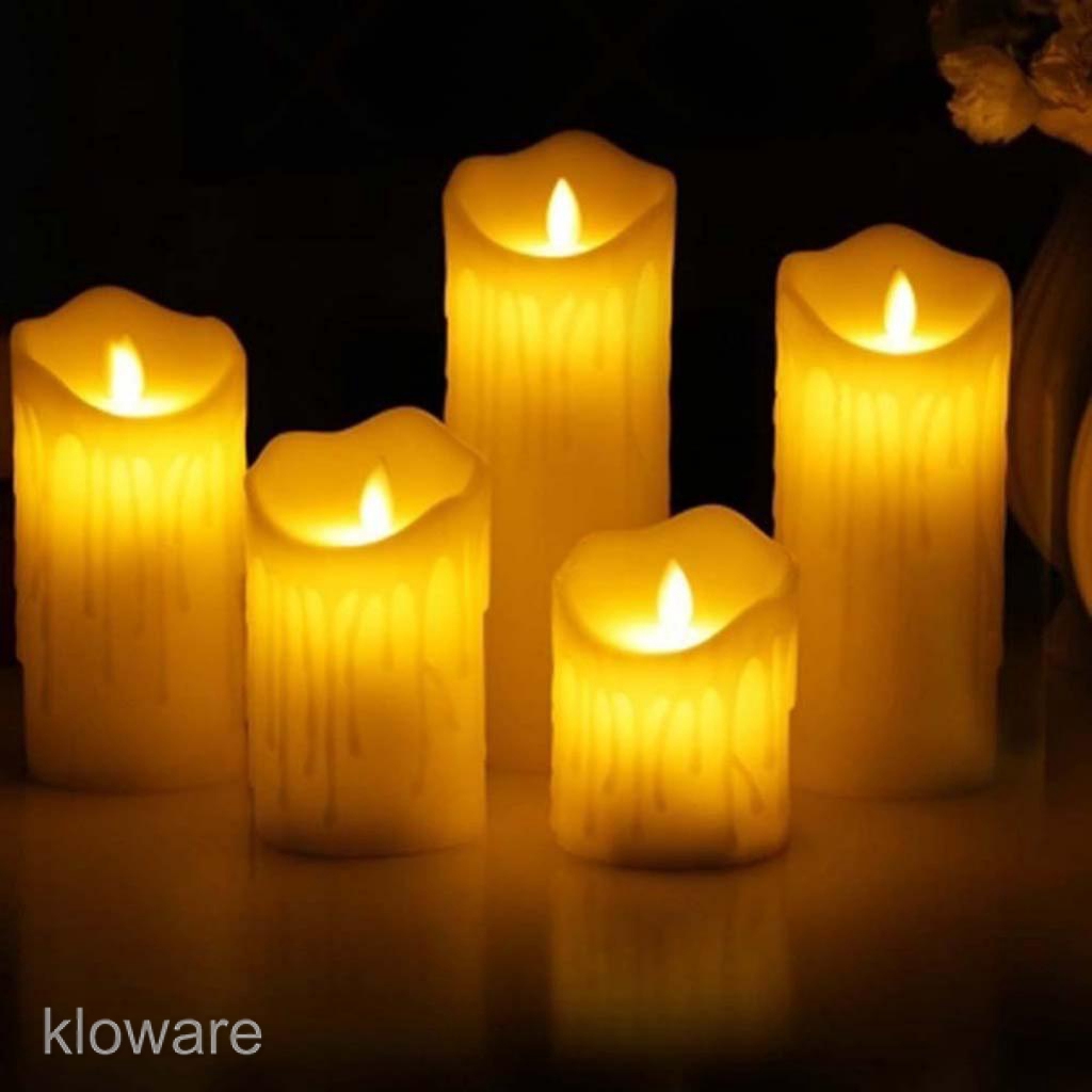 Baoblaze Battery Operated LED Candles Swinging Flame Flameless Candle Light