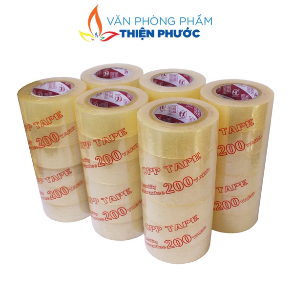 Băng keo trong 200yads 4.8cm  dán thùng Độ dính 45 THIỆN PHƯỚC