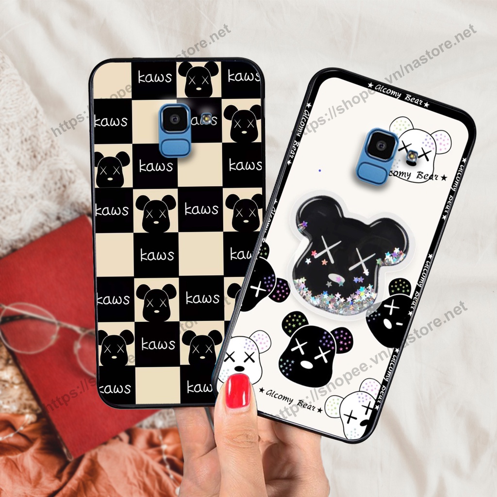Ốp lưng Samsung J6 2018 / J6 Plus / J6+ trái tim họa tiết caro, mikey họa tiết beabrick kaws cute