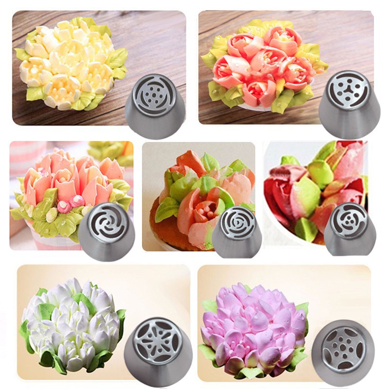 Bộ 7 Vòi Bắt Bông Kem Walfos Bằng Thép Không Gỉ