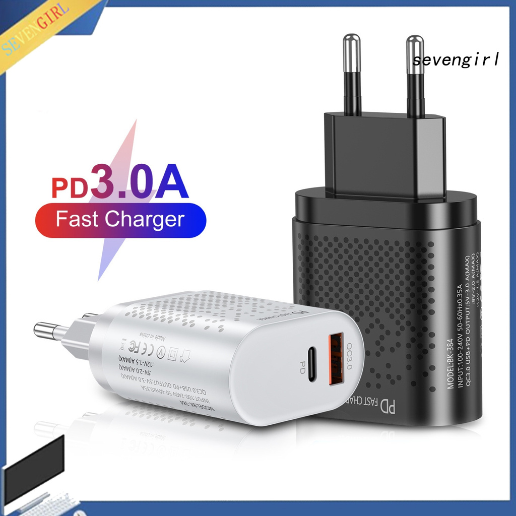 Bộ Sạc Nhanh Sev-18W Qc3.0 Pd Kèm Cổng Usb-A Type-C