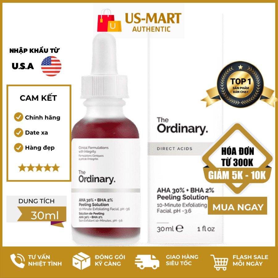 Tinh chất The Ordinary AHA 30% + BHA 2% Peeling Solution ( 30mL ) | BigBuy360 - bigbuy360.vn