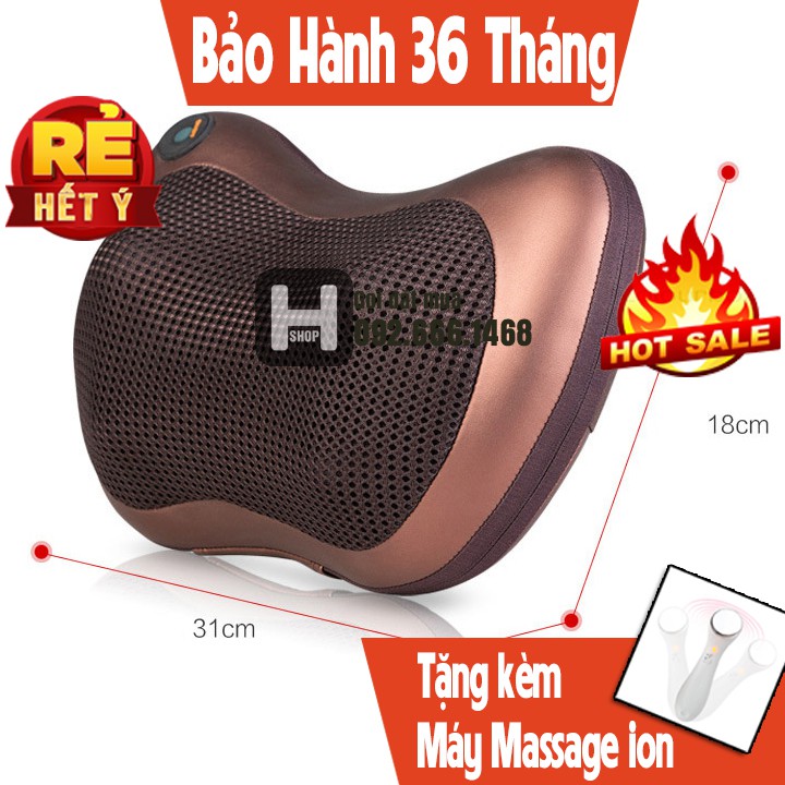 GỐI MASSAGE HỒNG NGOẠI 8 BI ( BẢO HÀNH 36 THÁNG)