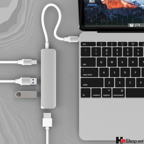 Cổng Chuyển HDMI 4K  4-in-1 USB-C Hub Chính Hãng HyperDrive - GN22B