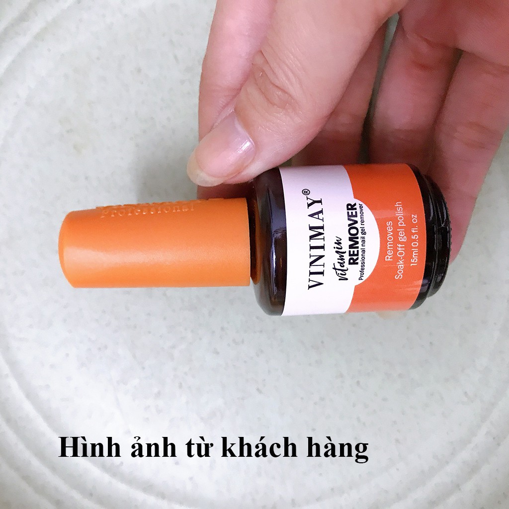 Nước phá gel Vinimay có dưỡng chính hãng - phá móng nhanh không cần ủ, dưỡng móng với tinh chất vitamin (15ml)