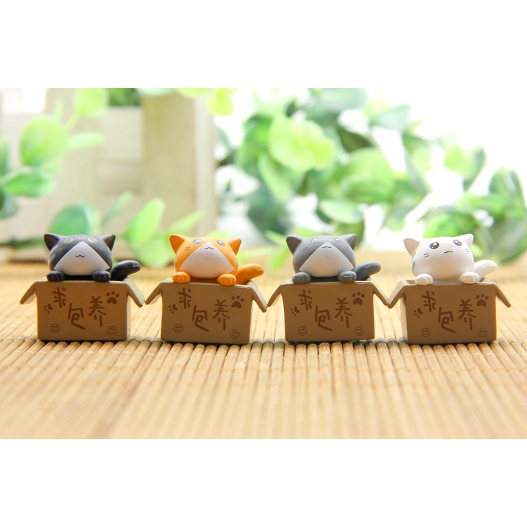 Set Mèo Đáng Yêu Trang Trí Ô Tô Bàn Làm Việc Phòng Khách - Phụ Kiện Decor Xe Hơi Hitechlife Cao Cấp Giá Rẻ