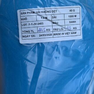 1kg Vải không dệt kháng khuẩn may khẩu trang dl 40gs