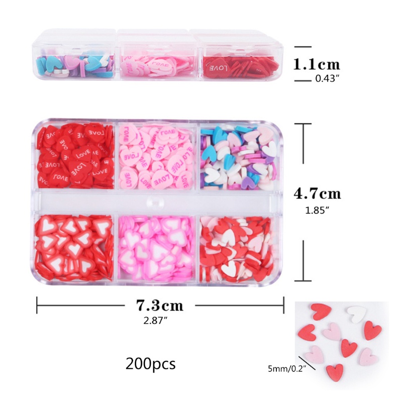 Set 200 Phụ Kiện Trang Trí Móng Tay 3D Chủ Đề Giáng Sinh