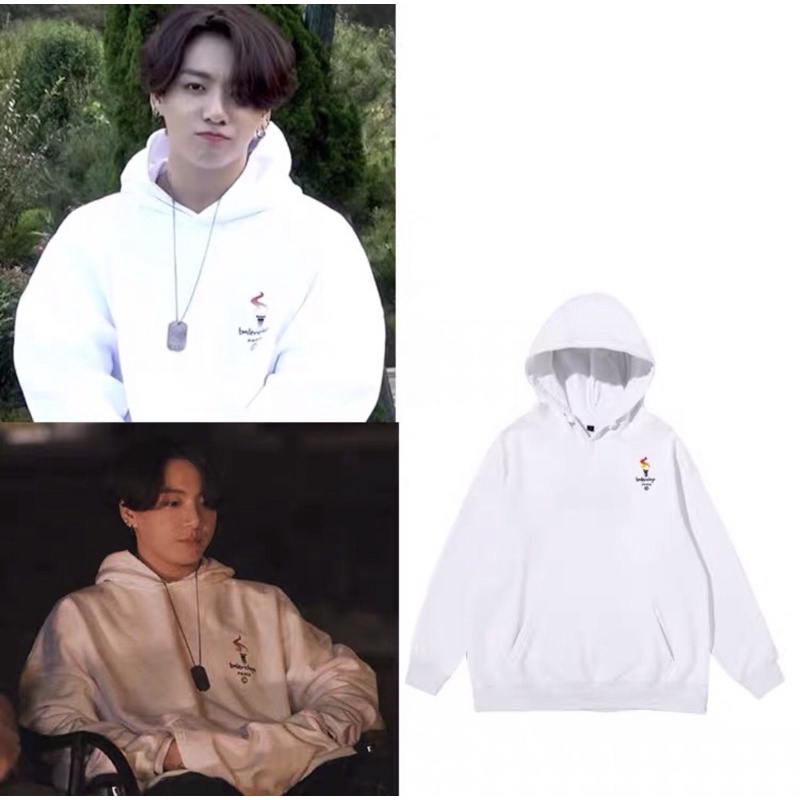 (Tặng ảnh BTS)Áo Hoodie BTS JK ngọn lửa BALEN tại Việt Nam