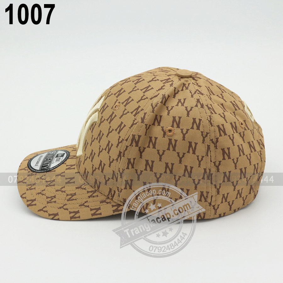 Combo 2 Nón MLB Monogram NY nâu