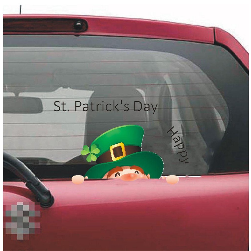 WATTLE Miếng Dán Trang Trí Hình Chữ Happy St. Sticker Dán Laptop Xe Hơi Hình Patrick 'S Day