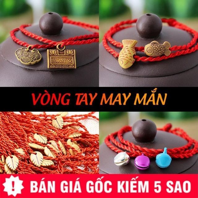 [Giá sỉ] Vòng Tay May Mắn Mặt Hình Ngẫu Nhiên