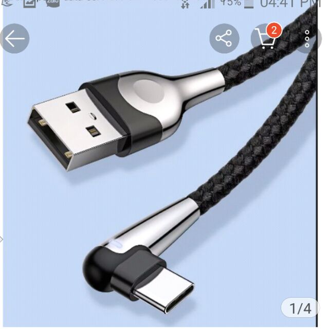 Cáp sạc nhanh siêu bền Baseus Sharp Bird cổng Type C (Metal MVP Elbow Mobile Game Cable)