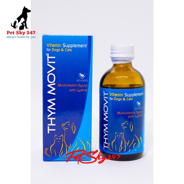 Thực Phẩm Chức Năng Kích Thích Thèm Ăn Cho Chó Mèo Thymovit Chai 100ml
