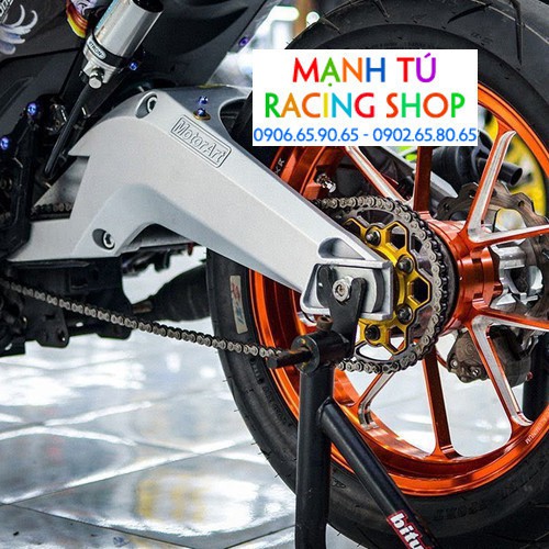 Gấp nhôm gắn exciter 150 kiểu aprilia RSV4 bánh lớn. - GX00271