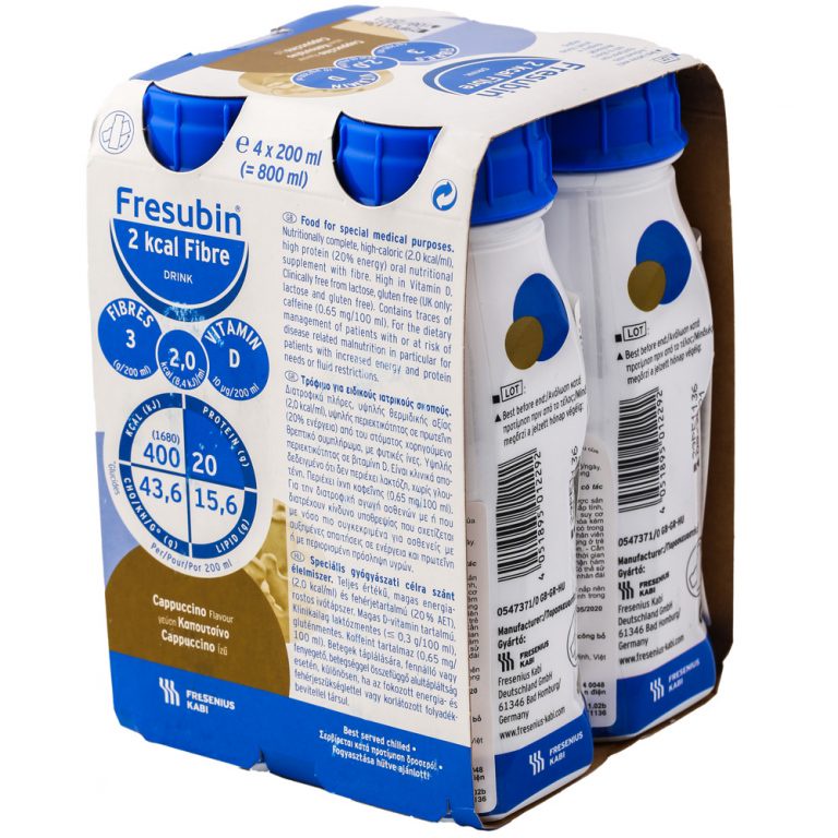 Sữa Kabi Fresubin 2kcal Fibre drink cappuccino - DINH DƯỠNG CHO NGƯỜI SUY DINH DƯỠNG, bệnh nhân ung thư