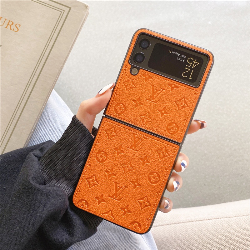 Ốp Điện Thoại Da PU Chống Sốc Họa Tiết LV Sang Trọng Cho Samsung Galaxy Z Flip 2 3 4 5 Samsung Galaxy Z Flip 5