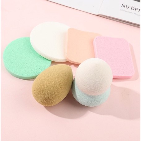 Set 6 Cái Bông Mút Keli 6 Món Auth Nội Địa - bông trang điểm món