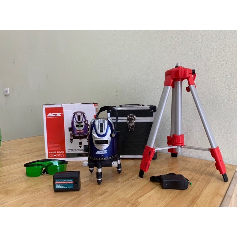 Máy cân bằng, bắn cốt laser, cân mực bằng laser - 5 tia xanh ACZ - chuyên dùng xây dựng, lát ốp gạch.