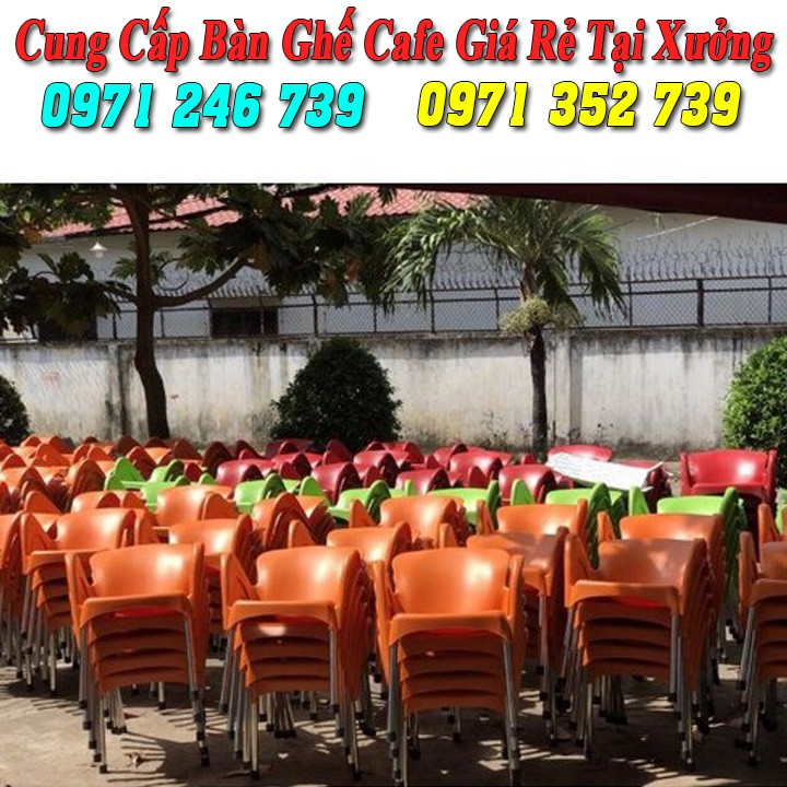 Ghế cafe nhựa nữ hoàng chân inox giá rẻ