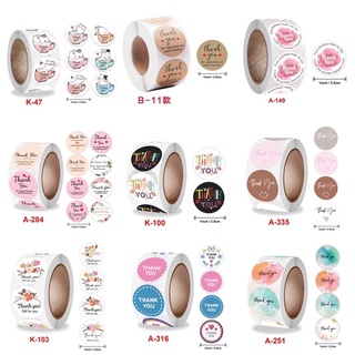 Cuộn 500 tem sticker cảm ơn có sẵn