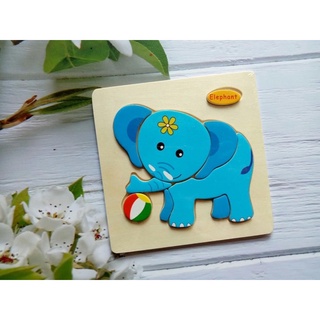 Ghép hình 3D bằng gỗ cho bé