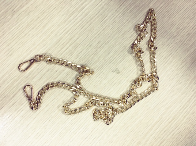 Dây xích kim loại đeo vai, quai túi xách, dây túi ngang 9mm kim loại nhẹ