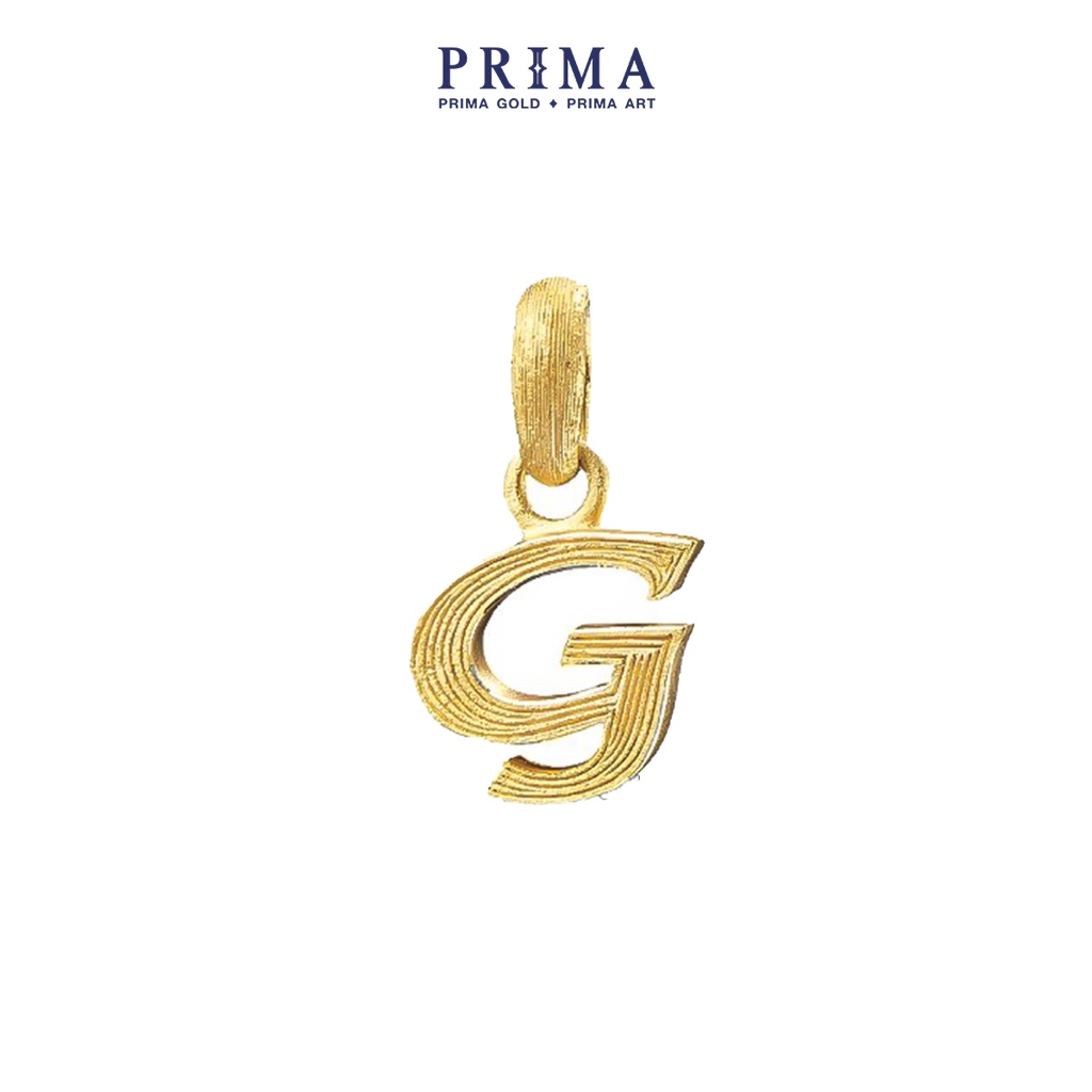 PRIMA Mặt Dây Chuyền Vàng 24K - BST Alphabet - Chữ G - 111P0740