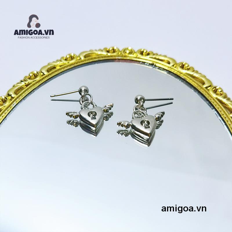 ✨✨1 Cặp Khuyên Tai Hình Chìa Khóa Trái Tim Xinh Xắn Cho Nữ