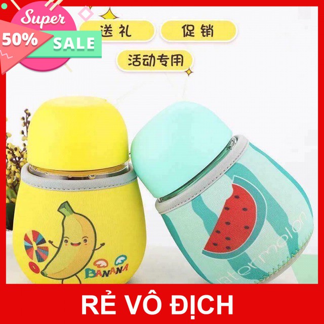 [Hot]-Bình giữ nhiệt thủy tinh chịu nhiệt đựng sữa,nước cho bé