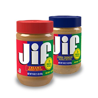 Bơ đậu phộng Jif 454g - Hạt/Mịn (Mỹ)