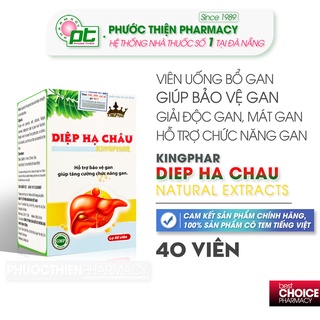 Diệp Hạ Châu Kingphar - Viên Uống Giải Độc Gan Lọ 40 Viên